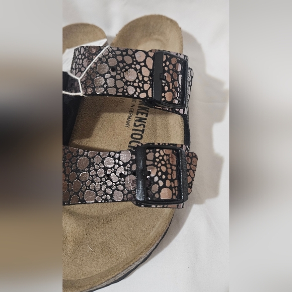 NEW Birkenstock Arizona Metallic Stone Sandals in Bronze - Picture 8 of 8